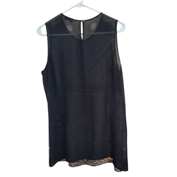 CAbi Sleeveless Semi-Sheer Blouse Size L - Picture 2 of 6